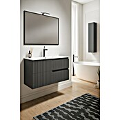 Mueble de lavabo Claire (L x An x Al: 45 x 100 x 50 cm, Antracita, 1 seno, salida central, Número de cajones: 2 ud.) | BAUHAUS