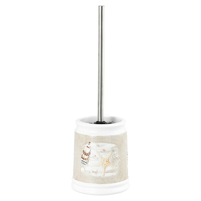 Venus Sealife Toiletborstelgarnituur (Keramiek, Beige/Wit)
