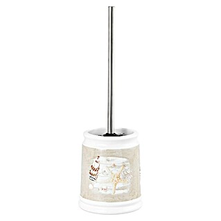 Venus Sealife Toiletborstel met houder (Keramiek, Beige/Wit)