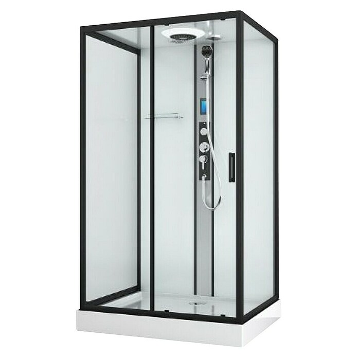 Sanotechnik Kompletni tuš Boston  (Do x Š x V: 120 x 90 x 215 cm, Bela/črna) | Kompletne tuš kabine | Tuš kabine | Tuširanje | Kopalnica in sanitarije | Izdelki | BAUHAUS