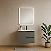 Mueble de lavabo Claire (L x An x Al: 45 x 60 x 50 cm, Gris, 1 seno, salida central, Número de cajones: 2 ud.) | BAUHAUS