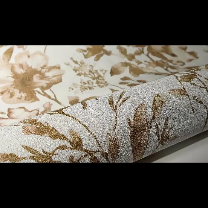 A.S. Création Cosmoliving by Cosmopolitan Vliestapete Blüten - Gold-Weiß-Beige, Floral, 10,05 x 0,53 m - COSMOLiving by Cosmopolitan Blumentapete 790614