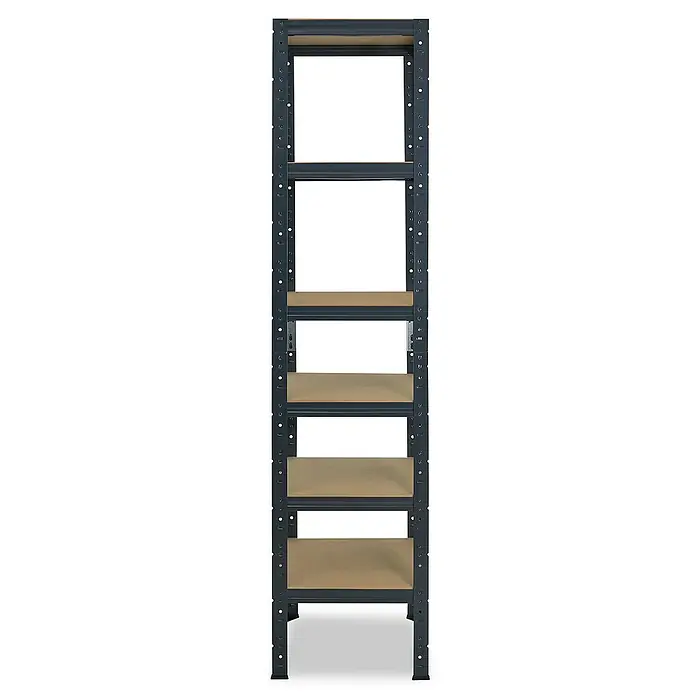 shelfplaza Schwerlastregal HOME - H x B x T: 200 x 60 x 60 cm, Traglast pro Boden: 175 kg, Stecken, anthrazit - Ein Regal mit sechs Regalböden, ideal für die Aufbewahrung und Organisation verschiedener Gegenstände im Haushalt oder im Büro.