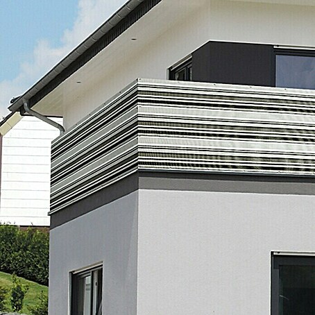 Gardol Balkonsichtschutz (300 x 90 cm, Anthrazit, Gestreift)