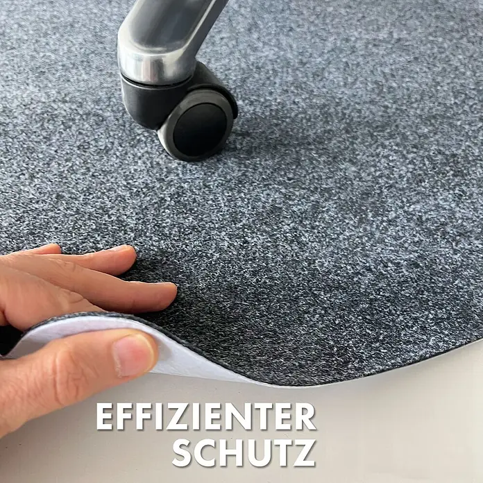 Fußbodenschutzmatte Viking - 120 x 100 cm, Grau, Polyester - Schreibtischunterlage zum Schutz des Bodens vor Kratzern durch Bürostuhlrollen. Ausgestattet mit dem OEKO-TEX® Zertifikat.
