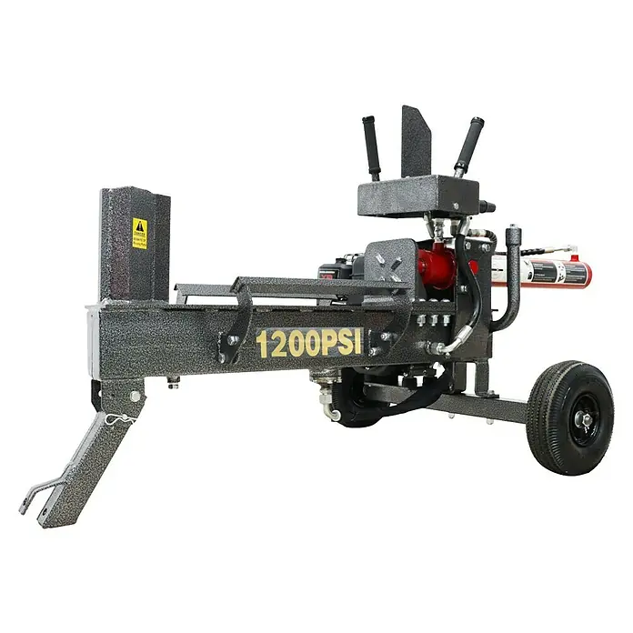 HZC Power Holzspalter HS12288 - Spaltkraft: 12 kg, Max. Spaltgutlänge: 53 cm - Hier ist ein detailreiches Foto eines 1200 PSI Holzspalters, der die robuste Bauweise und Funktionalität dieses Gerätes für die Holzbearbeitung hervorhebt.