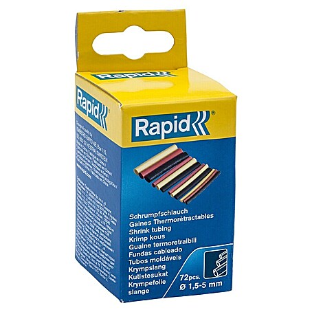 Rapid Juego de tubos termorretráctiles (Diámetro: 1,5 mm - 5 mm, 72 pzs.)