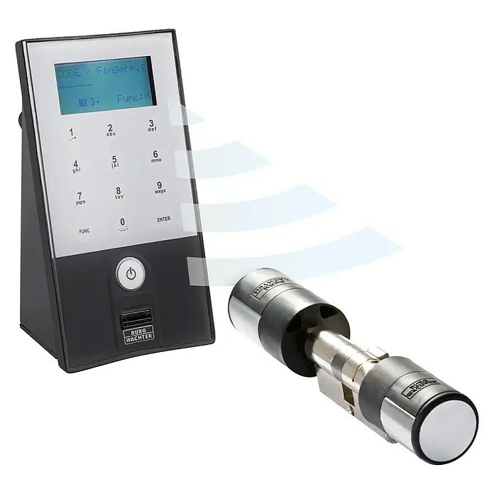 Burg-Wächter Cerradura electrónica secuENTRY 5602 Fingerprint - Manejo: Huella dactilar, código de acceso, smartphone, Apto para: Puertas - Cerradura electrónica con teclado para entrada de código o reconocimiento de huella digital, mejorando la seguridad.