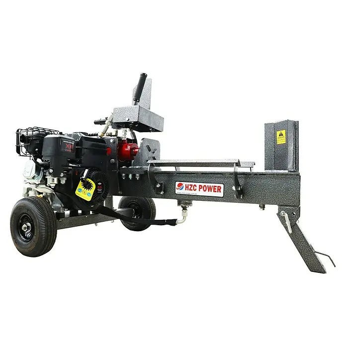 HZC Power Holzspalter HS20288 - Spaltkraft: 20 kg, Max. Spaltgutlänge: 60 cm - Ein detailliertes Bild eines HZC Power Holzspalters, das seine robuste Bauweise und Funktionalität für die Holzbearbeitung hervorhebt.