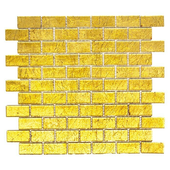 Mosaikfliese Uni Gold CM 4GO30 (30 x 30 cm, Gold, Glänzend)