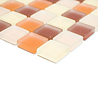 Mozaik pločica Quadrat Crystal Mix XCM 8560 (32,7 x 30,2 cm, Smeđa-bež, Mat)
