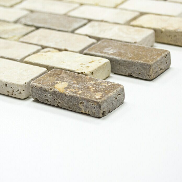 Mozaïektegel Brick Mixtumbled XNT 46474 (30,5 x 30,5 cm, Beige, Mat)