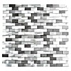 Mosaikfliese Brick 3D Mix XAM A132 (30,1 x 30,4 cm, Silber/Schwarz, Matt)