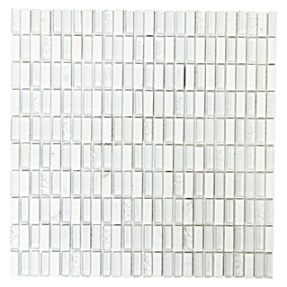 Mozaïektegel Staafjes Crystal Mix XCM XS66 (31,3 x 31,8 cm, Wit, Glanzend)