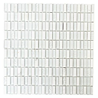 Mosaikfliese Stäbchen Crystal Mix XCM XS66 (31,3 x 31,8 cm, Weiß, Glänzend)