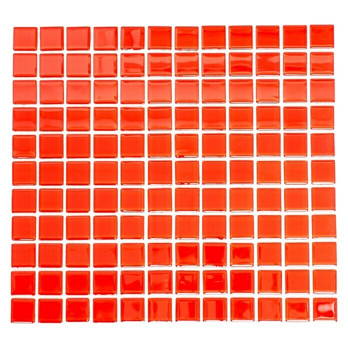 Mosaikfliese Quadrat Crystal Uni CM 406032,7 x 30,2 cm, Rot, Glänzend View From Above