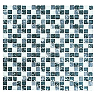 Mosaikfliese Quadrat Crystal Mix XCM M810 (30,5 x 32,2 cm, Grau/Grün, Glänzend)