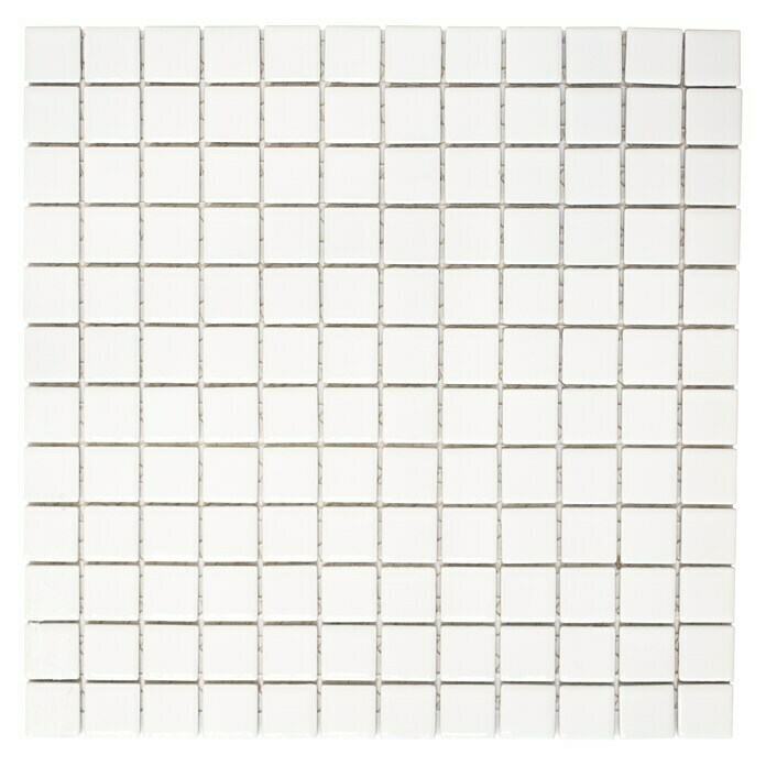 Mosaikfliese Quadrat Uni CG 114 (30 x 30 cm, Weiß, Matt)