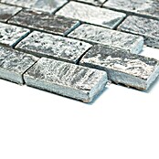 Mozaïektegel Brick XMI 117 (30,5 x 32,5 cm, Zilvergrijs, Gepolijst)