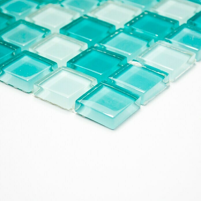 Mosaikfliese Quadrat Crystal Mix XCM 8114 (32,7 x 30,2 cm, Hellgrün/Grün, Glänzend)