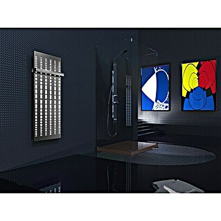 Szagato Designheizkörper Broken Mirror 2 (B x H: 47 x 120 cm, Wärmeleistung bei Vorlauftemperatur von 75 °C (D: 50): 799 W, Mit 1 Handtuchhalter (50 mm))