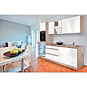Respekta Premium Küchenzeile GLRP270HESW (Breite: 270 cm, Mit Elektrogeräten, Weiß Hochglanz)