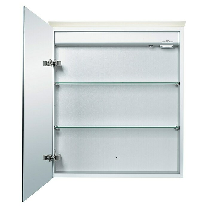 Led-spiegelkast Aluminio Light (b x h: 60 x 70 cm, Met verlichting, Aluminium)