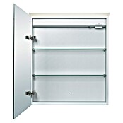 Led-spiegelkast Aluminio Light (b x h: 60 x 70 cm, Met verlichting, Aluminium)