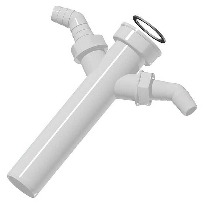 Admiral Nastavljiva cev  (1 ½″, DN 40, Dolžina: 20 cm, 2 x priklop naprave, Bela) | 4040 - Sifons/Abläufe/Ablaufgarnituren | DCDA - Wasserinstallation | DCD - Sanitärinstallation | DC - Sanitärinstallation | D - Sanitär | BAUHAUS