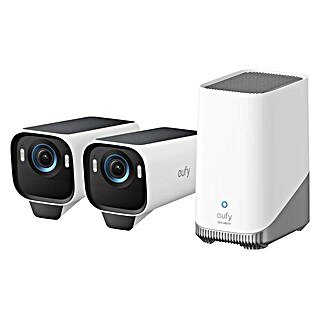 Eufy Nadzorna kamera s solarnim panelom S3 PRO (Število kamer: 2 kos, Kot zaznavanja: 135 °, Črna/Bela)