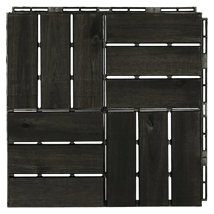 Klickfliese (Akazie, 30 x 30 x 2 cm, Dunkelgrau, 5 Stk.) | BAUHAUS