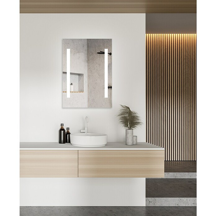 DSK Lichtspiegel Chrystal Creek (50 x 70 cm, Ohne eingebaute Digitaluhr) | BAUHAUS