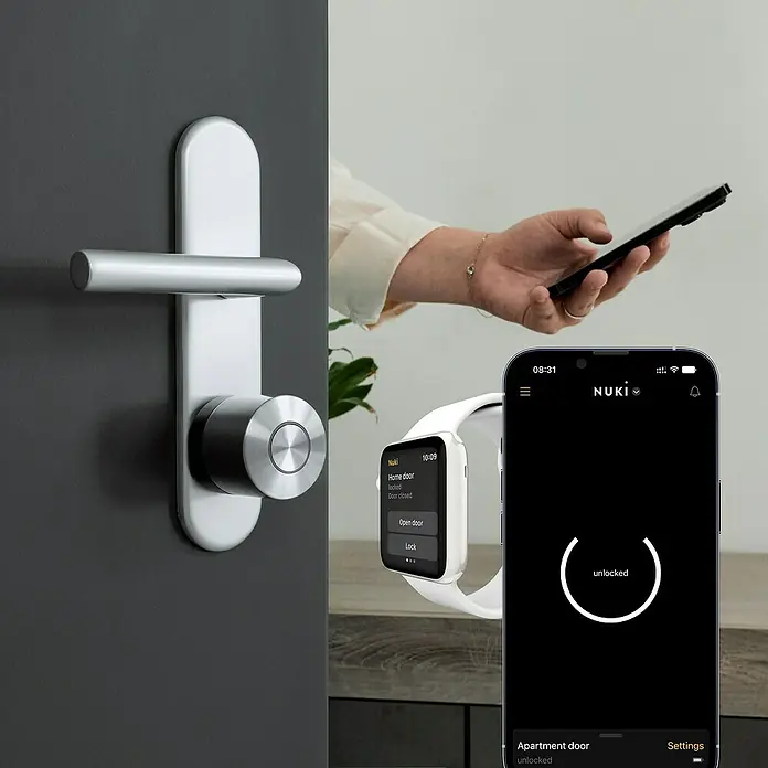 Nuki Elektronisches Türschloss Smart Lock Ultra - Bedienung: Über App, Geeignet für: Türen - Nuki Smart Lock System zur Steuerung von Türschlössern mit Smartphone und Smartwatch für mehr Komfort und Sicherheit.