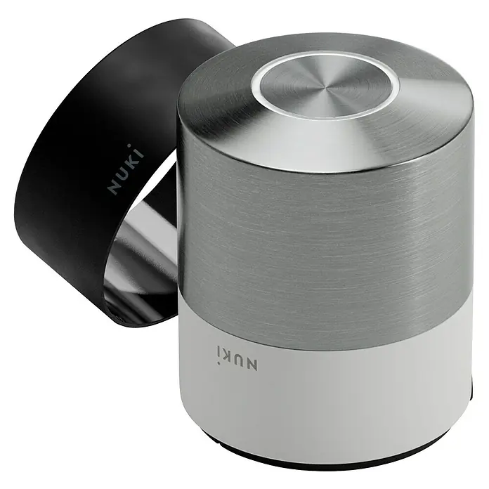 Nuki Elektronisches Türschloss Smart Lock Pro 5. Gen. - Über App, Geeignet für: Türen - Nuki Smart Lock: Elegantes, modernes Design in Silber und Schwarz. Intelligente Technologie für Ihr Zuhause.