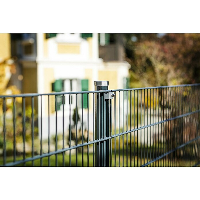H+S Zauntechnik Zaunpfosten Oktavia UNI (RAL 7016 Anthrazit, Höhe: 1,7 m, Durchmesser: 5,5 cm, Aluminium) | BAUHAUS