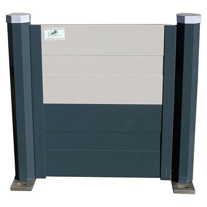 H+S Zauntechnik U-Profil (Aluminium, RAL 7016 Anthrazit, B x H: 25 x 2 000 mm) | BAUHAUS