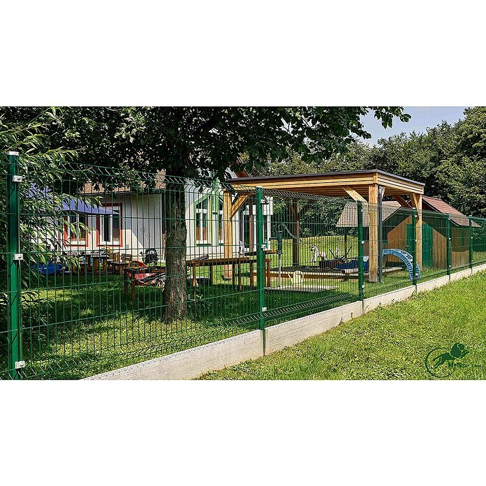 H+S Zauntechnik Zaunpfosten Oktavia UNI (RAL 6005 Moosgrün, Höhe: 2,1 m, Durchmesser: 5,5 cm, Aluminium) | BAUHAUS