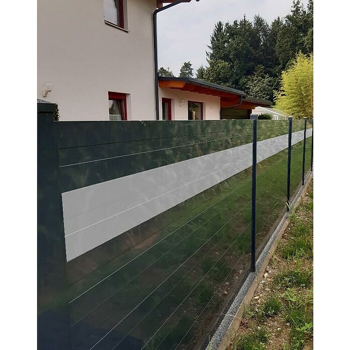 H+S Zauntechnik Paneel (RAL 7030 Steingrau, B x H: 246 x 20 cm, Passend für: H+S Zauntechnik UNI-Säule) | BAUHAUS