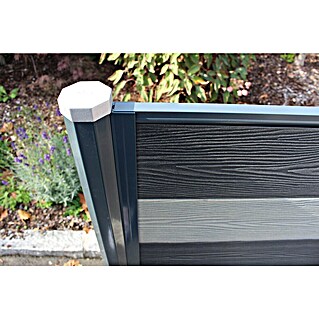 H+S Zauntechnik U-Profil RPC (L x B x H: 30 x 25 x 1 085 mm, RAL 7016 Anthrazit, Aluminium)