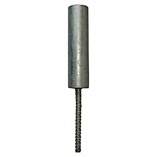 H+S Zauntechnik Bodenhülse Oktavia 2000 (Silber, Metall, B x T x H: 6 x 6 x 35 cm)