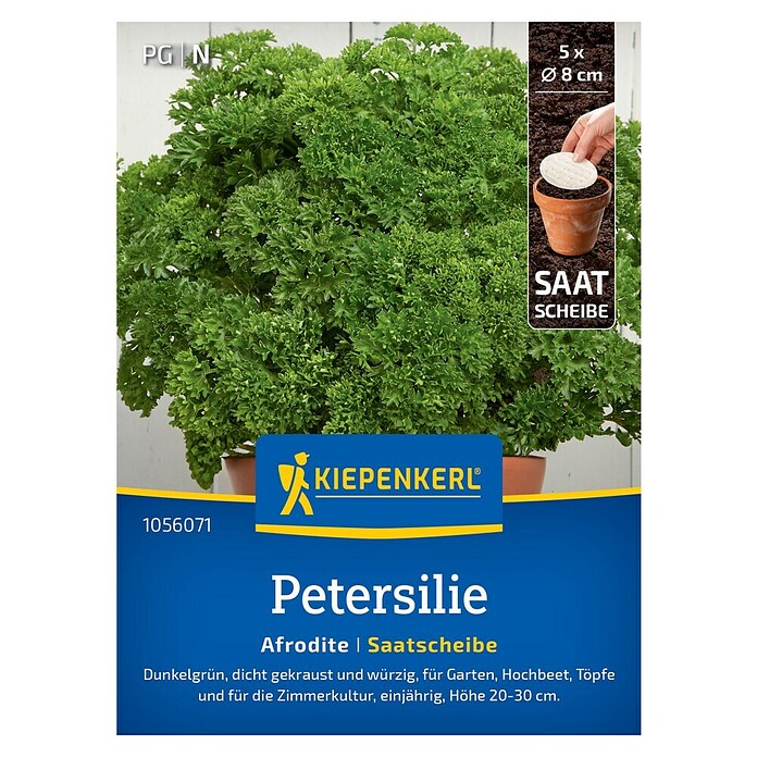 Kiepenkerl Kräutersamen Petersilie Afrodite - Saatscheibe (Petroselinum crispum, Saatzeit: April, Erntezeit: Juni) | BAUHAUS
