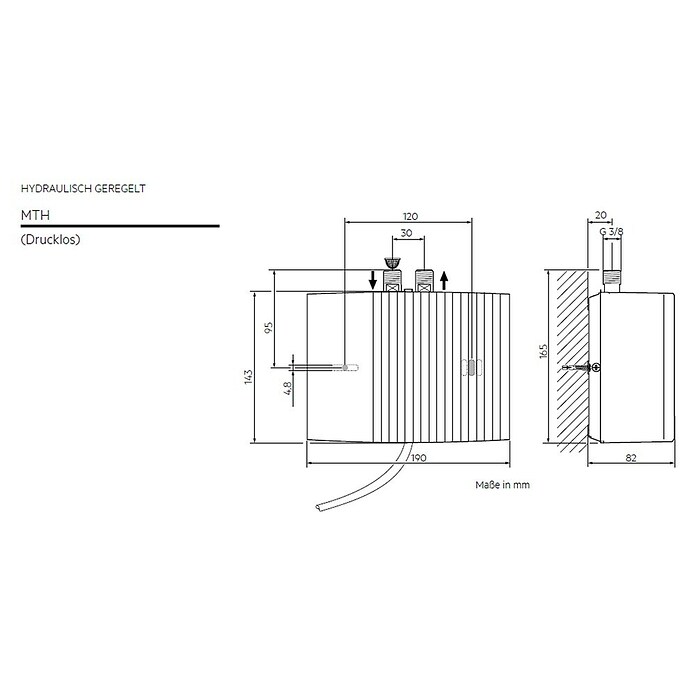 AEG Kleindurchlauferhitzer MTH350 (3.500 W, Durchflussmenge: 2 l/min)