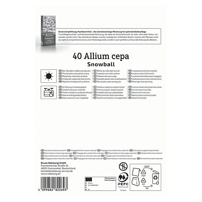 Kiepenkerl Steckzwiebeln Snowball Gr. 12/24 (Allium cepa, Erntezeit: Juli) | BAUHAUS