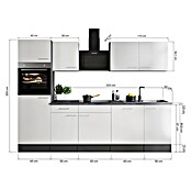 Respekta Olivia Küchenzeile (Breite: 280 cm, Artisan Eiche Nachbildung, Mit Elektrogeräten) | BAUHAUS