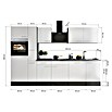 Respekta Olivia Küchenzeile (Breite: 310 cm, Farbe Arbeitsplatte: Granit Optik, Grau, Mit Elektrogeräten, Silberne Griffe) | BAUHAUS