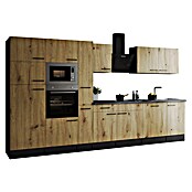 Respekta Olivia Küchenzeile (Breite: 370 cm, Artisan Eiche Nachbildung, Mit Elektrogeräten) | BAUHAUS