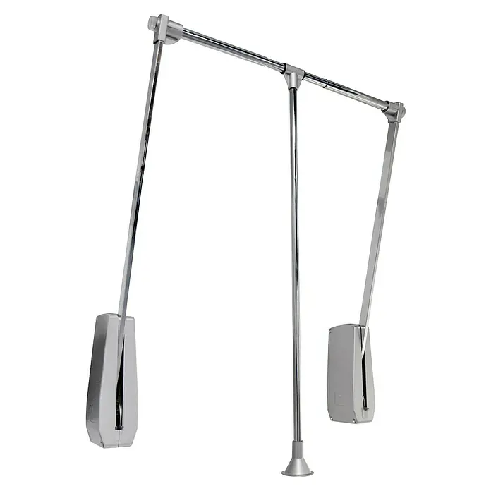 Emuca Kleiderstange Wandmontage - Breitenverstellung: 600 mm - 830 mm, Traglast: 12 kg - Bild einer Treppenliftanlage.