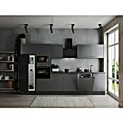 Respekta Olivia Küchenzeile (Breite: 340 cm, Farbe Arbeitsplatte: Granit Optik, Grau, Mit Elektrogeräten, Silberne Griffe) | BAUHAUS