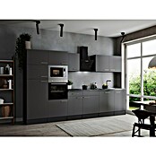 Respekta Olivia Küchenzeile (Breite: 340 cm, Farbe Arbeitsplatte: Granit Optik, Grau, Mit Elektrogeräten, Silberne Griffe) | BAUHAUS
