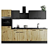 Respekta Olivia Küchenzeile (Breite: 280 cm, Artisan Eiche Nachbildung/Grau, Mit Elektrogeräten) | BAUHAUS